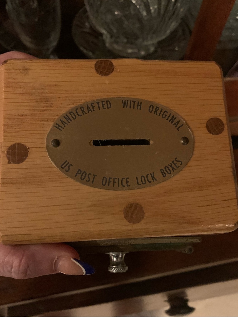 Vintage 1950s and 1960s Post Office PO Box Door Bank made with Oak - Picture 2 of 3